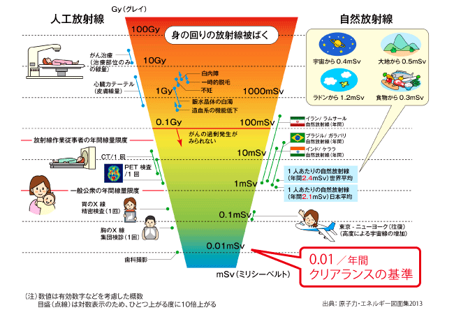 日常生活の放射線